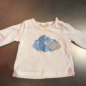 Zara Mini Night Sky Applique Long Sleeve T-shirt